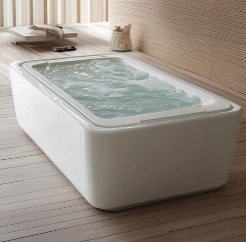 Luxury White Rectangular Cold Plunge Tub – Premium Recovery & Wellness