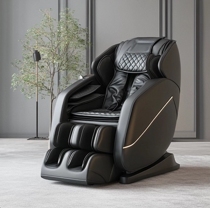 High-End Massage Chair – Black Leather Leather