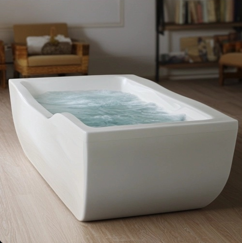 Premium Rectangular Cold Plunge Tub – Modern White Design